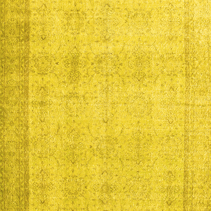 Machine Washable Persian Yellow Traditional Rug, wshtr2148yw