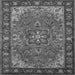 Serging Thickness of Medallion Gray Traditional Rug, tr2149gry