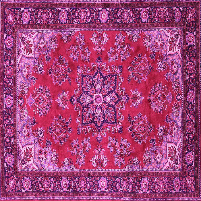 Square Medallion Pink Traditional Rug, tr2149pnk