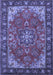 Medallion Blue Traditional Rug, tr2149blu