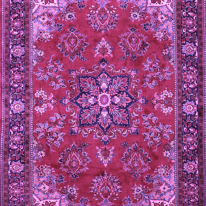 Machine Washable Medallion Purple Traditional Area Rugs, wshtr2149pur
