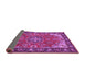 Sideview of Medallion Purple Traditional Rug, tr2149pur