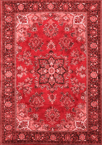 Medallion Red Traditional Rug, tr2149red