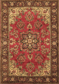 Medallion Brown Traditional Rug, tr2149brn