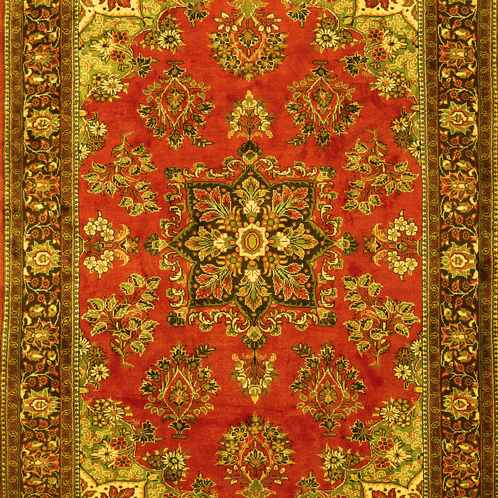 Medallion Yellow Traditional Rug, tr2149yw