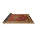 Sideview of Medallion Brown Traditional Rug, tr214brn