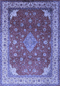 Medallion Blue Traditional Rug, tr214blu