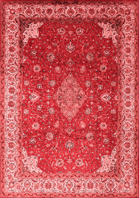 Medallion Red Traditional Rug, tr214red