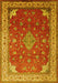 Medallion Yellow Traditional Rug, tr214yw