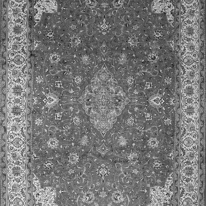 Serging Thickness of Machine Washable Medallion Gray Traditional Rug, wshtr214gry