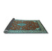 Sideview of Medallion Light Blue Traditional Rug, tr214lblu