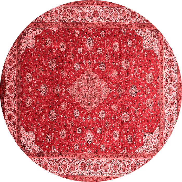 Medallion Red Traditional Rug, tr214red
