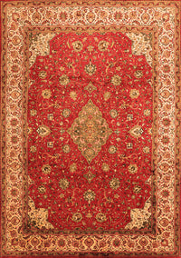 Medallion Orange Traditional Rug, tr214org