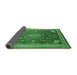 Sideview of Medallion Emerald Green Traditional Rug, tr214emgrn