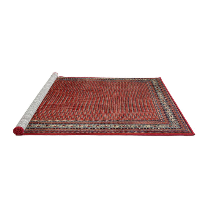 Sideview of Machine Washable Traditional Rust Pink Rug, wshtr215