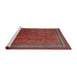 Sideview of Machine Washable Traditional Rust Pink Rug, wshtr215