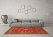 Machine Washable Persian Orange Traditional Area Rugs in a Living Room, wshtr2150org