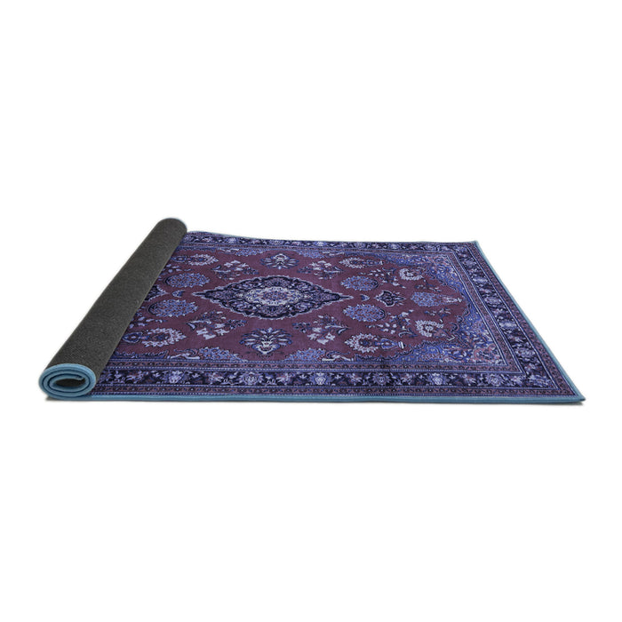 Sideview of Persian Blue Traditional Rug, tr2150blu