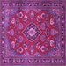 Square Persian Purple Traditional Rug, tr2150pur