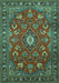 Machine Washable Persian Turquoise Traditional Area Rugs, wshtr2150turq