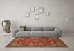 Machine Washable Persian Brown Traditional Rug in a Living Room,, wshtr2150brn