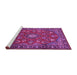 Sideview of Machine Washable Persian Purple Traditional Area Rugs, wshtr2150pur