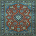 Square Persian Light Blue Traditional Rug, tr2150lblu