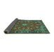 Sideview of Persian Turquoise Traditional Rug, tr2150turq