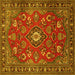 Square Persian Yellow Traditional Rug, tr2150yw