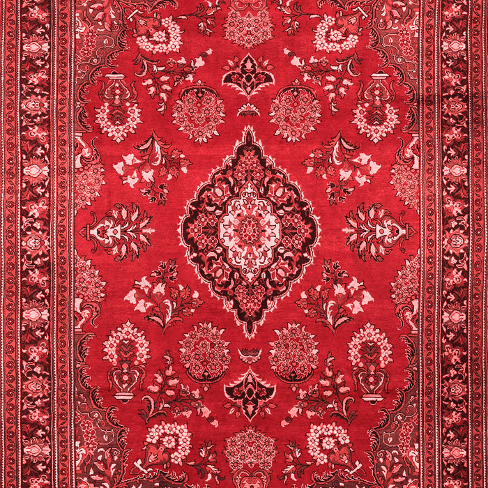 Machine Washable Persian Red Traditional Rug, wshtr2150red