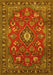 Machine Washable Persian Yellow Traditional Rug, wshtr2150yw