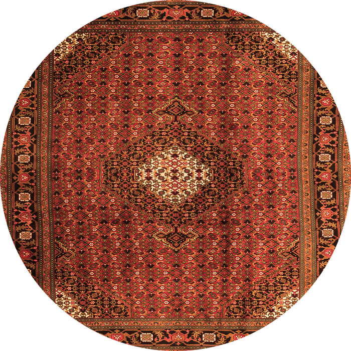 Machine Washable Persian Orange Traditional Area Rugs, wshtr2151org