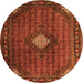 Machine Washable Persian Orange Traditional Area Rugs, wshtr2151org