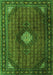 Serging Thickness of Machine Washable Persian Green Traditional Area Rugs, wshtr2151grn