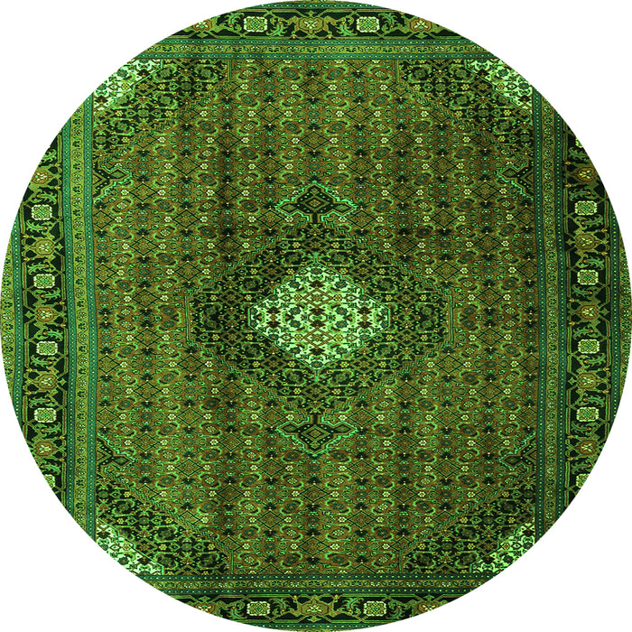 Square Persian Green Traditional Rug, tr2151grn