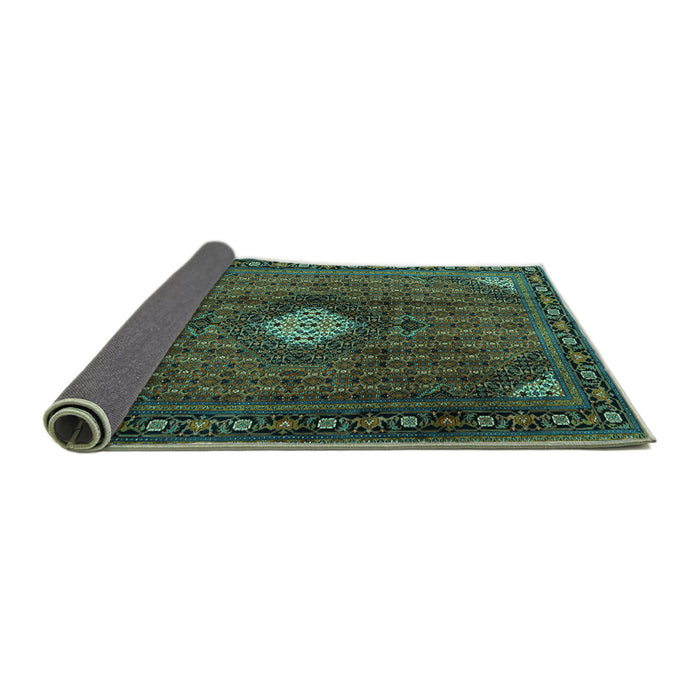 Sideview of Persian Turquoise Traditional Rug, tr2151turq