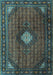 Machine Washable Persian Light Blue Traditional Rug, wshtr2151lblu