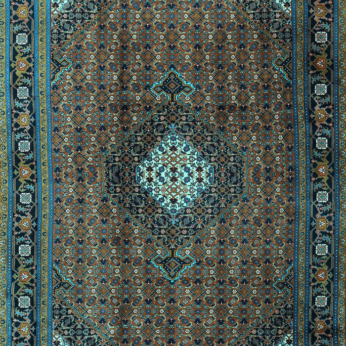 Machine Washable Persian Light Blue Traditional Rug, wshtr2151lblu