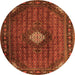 Square Persian Orange Traditional Rug, tr2151org