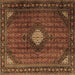 Square Persian Brown Traditional Rug, tr2151brn