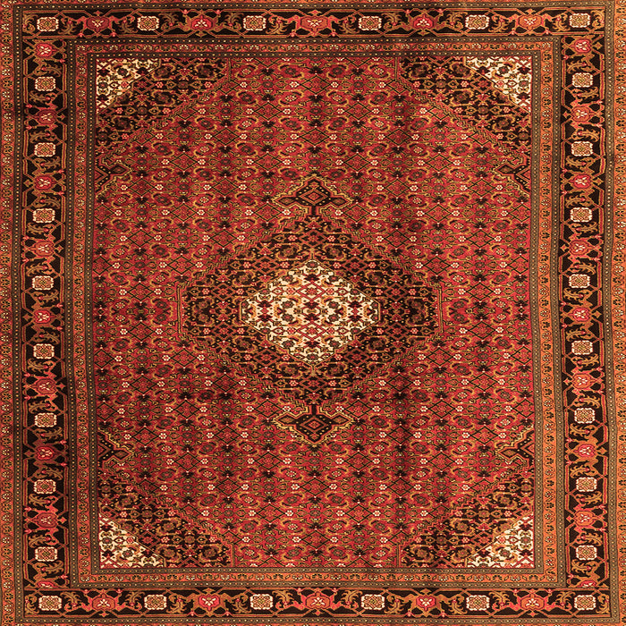 Serging Thickness of Persian Orange Traditional Rug, tr2151org