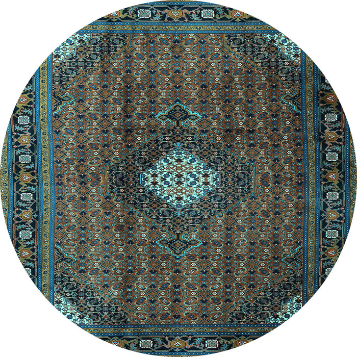 Round Persian Light Blue Traditional Rug, tr2151lblu