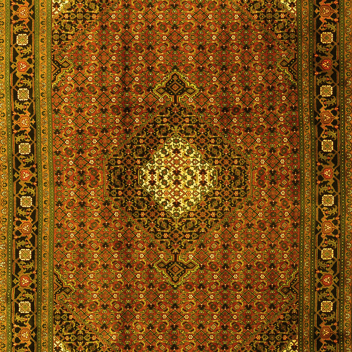Machine Washable Persian Yellow Traditional Rug, wshtr2151yw