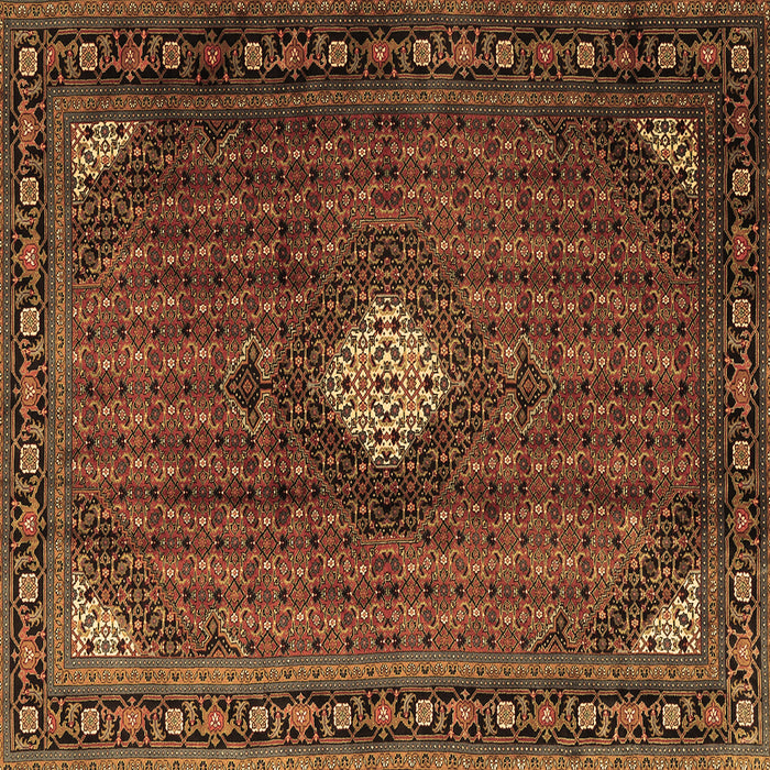 Square Machine Washable Persian Brown Traditional Rug, wshtr2151brn