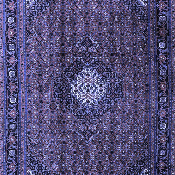 Machine Washable Persian Blue Traditional Rug, wshtr2151blu