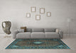 Machine Washable Persian Light Blue Traditional Rug in a Living Room, wshtr2151lblu