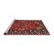 Sideview of Machine Washable Traditional Dark Almond Brown Rug, wshtr2152