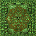 Serging Thickness of Persian Green Traditional Rug, tr2152grn