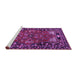 Sideview of Machine Washable Persian Purple Traditional Area Rugs, wshtr2152pur