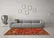 Machine Washable Persian Orange Traditional Area Rugs in a Living Room, wshtr2152org